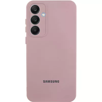 Чохол Silicone Cover Lakshmi Full Camera (AA) with logo для Samsung Galaxy S25 Рожевий / Pink Sand