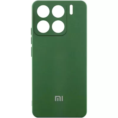 Чохол Silicone Cover Lakshmi Full Camera (AA) with logo для Xiaomi 15 Зелений / Dark green