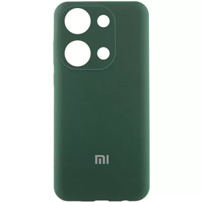 Чохол Silicone Cover Lakshmi Full Camera (AA) with logo для Xiaomi Poco X6 Pro Зелений / Dark green