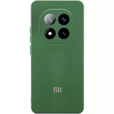 Чохол Silicone Cover Lakshmi Full Camera (AA) with logo для Xiaomi Poco X7 Зелений / Dark green
