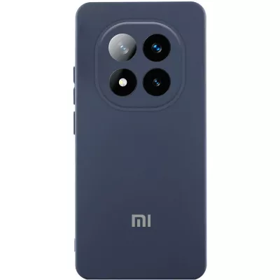 Чохол Silicone Cover Lakshmi Full Camera (AA) with logo для Xiaomi Poco X7 Синій / Midnight Blue