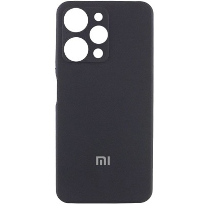 Чохол Silicone Cover Lakshmi Full Camera (AA) with logo для Xiaomi Redmi 12 Чорний / Black