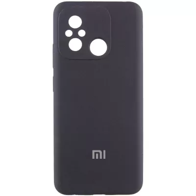 Чохол Silicone Cover Lakshmi Full Camera (AA) with logo для Xiaomi Redmi 12C / Poco C55 Чорний / Black