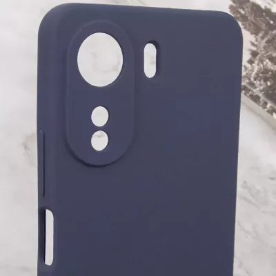 Чохол Silicone Cover Lakshmi Full Camera (AA) with logo для Xiaomi Redmi 13C / Poco C65 Синій / Midnight blue