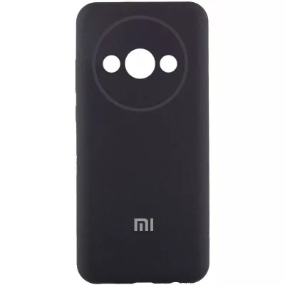 Чохол Silicone Cover Lakshmi Full Camera (AA) with logo для Xiaomi Redmi A3 Чорний / Black