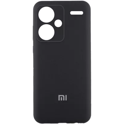 Чохол Silicone Cover Lakshmi Full Camera (AA) with logo для Xiaomi Redmi Note 13 Pro+ Чорний / Black