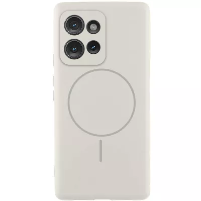 Чохол Silicone Cover Lakshmi Full Camera (AA) with MagFit для Motorola Moto G75 5G Білий / White