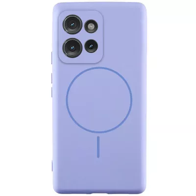 Чохол Silicone Cover Lakshmi Full Camera (AA) with MagFit для Motorola Moto G75 5G Бузковий / Dasheen