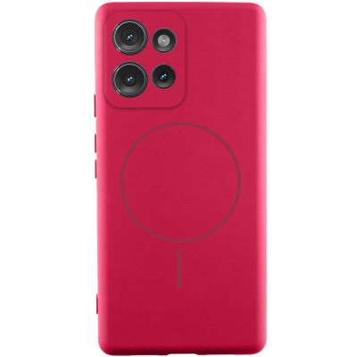 Чохол Silicone Cover Lakshmi Full Camera (AA) with MagFit для Motorola Moto G75 5G Червоний / Rose Red