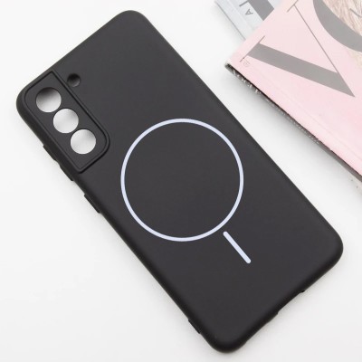 Чохол Silicone Cover Lakshmi Full Camera (AA) with MagFit для Samsung Galaxy S21 FE Чорний / Black