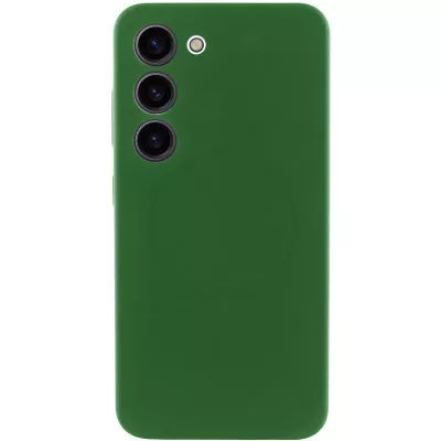 Чохол Silicone Cover Lakshmi Full Camera (AA) with MagFit для Samsung Galaxy S23 Зелений / Dark green