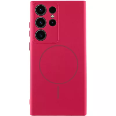 Чохол Silicone Cover Lakshmi Full Camera (AA) with MagFit для Samsung Galaxy S24 Ultra Червоний / Rose Red