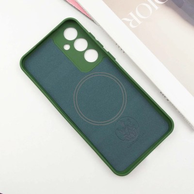 Чохол Silicone Cover Lakshmi Full Camera (AA) with MagFit для Samsung Galaxy S24 Зелений / Dark green