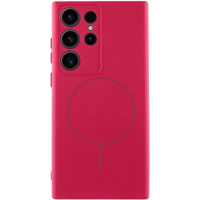 Чохол Silicone Cover Lakshmi Full Camera (AA) with MagFit для Samsung Galaxy S25 Ultra Червоний / Rose Red