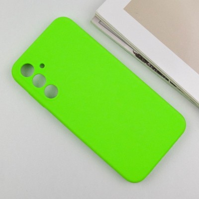 Чохол Silicone Cover Lakshmi Full Camera (AA) для Samsung Galaxy A35 Салатовий / Neon Green