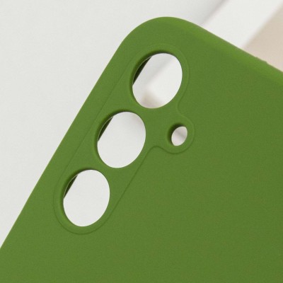 Чохол Silicone Cover Lakshmi Full Camera (AA) для Samsung Galaxy A55 Зелений / Dark green