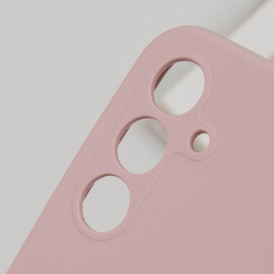 Чохол Silicone Cover Lakshmi Full Camera (AA) для Samsung Galaxy A55 Рожевий / Pink Sand