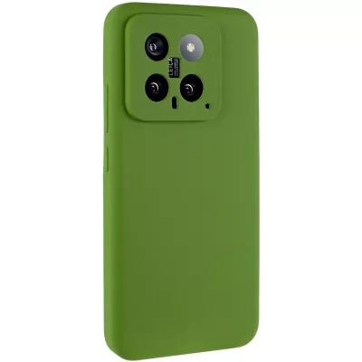 Чохол Silicone Cover Lakshmi Full Camera (AA) для Xiaomi 14 Зелений / Dark green