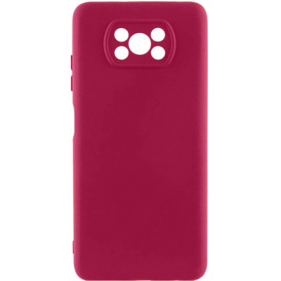 Чохол Silicone Cover Lakshmi Full Camera (AA) для Xiaomi Poco X3 NFC / Poco X3 Pro Бордовий / Marsala