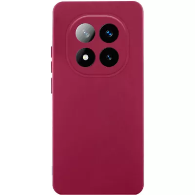 Чохол Silicone Cover Lakshmi Full Camera (AA) для Xiaomi Redmi Note 14 Pro 4G/5G Бордовий / Marsala