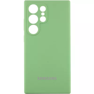 Чохол Silicone Cover Lakshmi Full Camera (AAA) with Logo для Samsung Galaxy S24 Ultra М'ятний / Mint