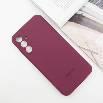 Чохол Silicone Cover Lakshmi Full Camera (AAA) with Logo для Samsung Galaxy S25+ Бордовий / Plum