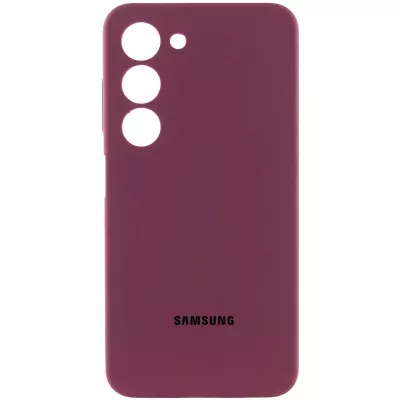Чохол Silicone Cover Lakshmi Full Camera (AAA) для Samsung Galaxy A15 4G/5G / M15 5G Бордовий / Plum