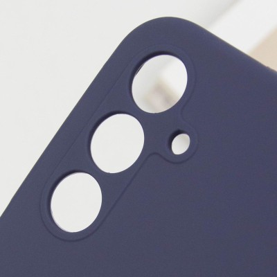 Чохол Silicone Cover Lakshmi Full Camera (AAA) для Samsung Galaxy A35 Темно-синій / Midnight blue