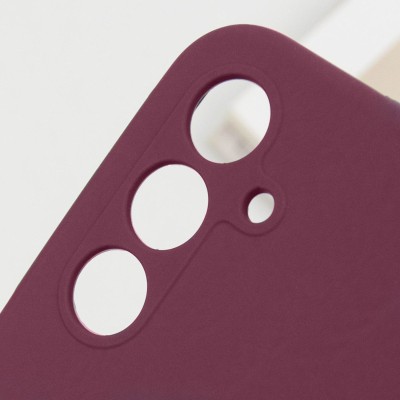 Чохол Silicone Cover Lakshmi Full Camera (AAA) для Samsung Galaxy S25 Бордовий / Plum