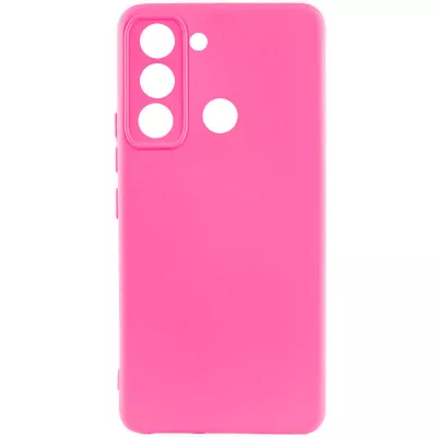 Чохол Silicone Cover Lakshmi Full Camera (AAA) для TECNO Spark 8C Рожевий / Barbie pink