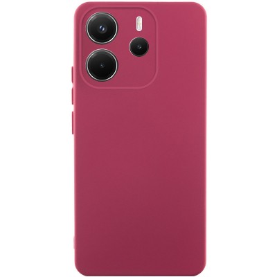 Чохол Silicone Cover Lakshmi Full Camera (AAA) для Xiaomi Redmi Note 14 4G (Europe version) Бордовий / Plum