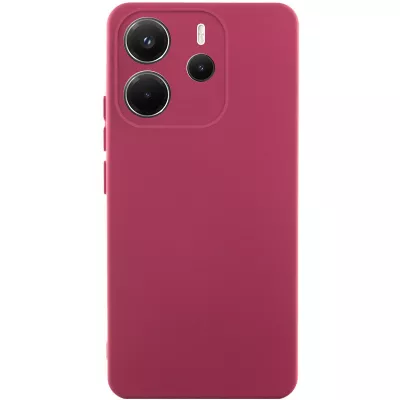 Чохол Silicone Cover Lakshmi Full Camera (AAA) для Xiaomi Redmi Note 14 4G (Europe version) Бордовий / Plum