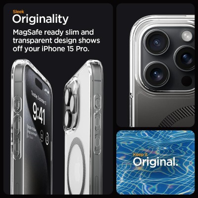 Чохол Spigen для iPhone 15 Pro, Ultra Hybrid MagFit, Carbon Fiber (ACS06717)