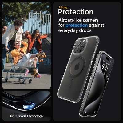 Чохол Spigen для iPhone 15 Pro, Ultra Hybrid MagFit, Carbon Fiber (ACS06717)
