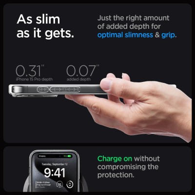 Чохол Spigen для iPhone 15 Pro, Ultra Hybrid MagFit, Carbon Fiber (ACS06717)