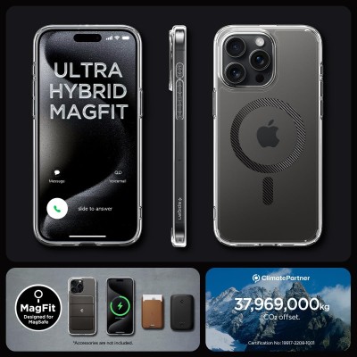 Чохол Spigen для iPhone 15 Pro, Ultra Hybrid MagFit, Carbon Fiber (ACS06717)