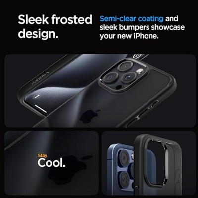 Чохол Spigen для iPhone 15 Pro, Ultra Hybrid, Frost Black (ACS06709)