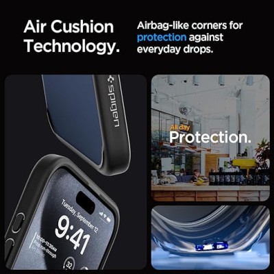 Чохол Spigen для iPhone 15 Pro, Ultra Hybrid, Frost Black (ACS06709)