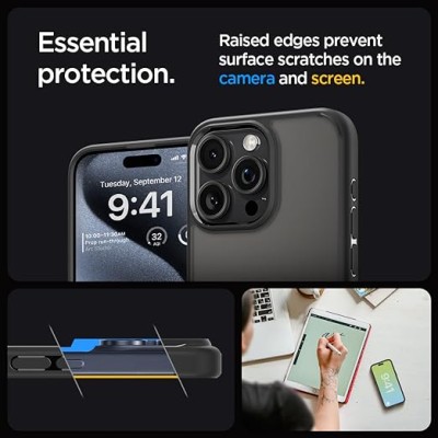 Чохол Spigen для iPhone 15 Pro, Ultra Hybrid, Frost Black (ACS06709)
