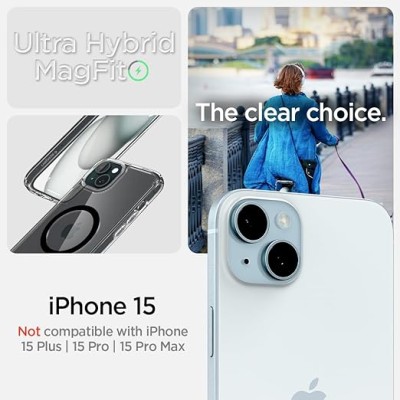 Чохол Spigen для iPhone 15, Ultra Hybrid MagFit, Black (ACS06803)