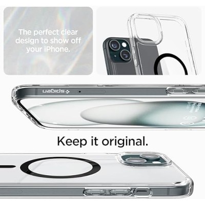 Чохол Spigen для iPhone 15, Ultra Hybrid MagFit, Black (ACS06803)