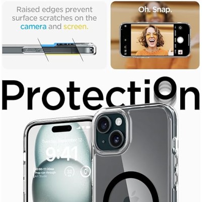 Чохол Spigen для iPhone 15, Ultra Hybrid MagFit, Black (ACS06803)