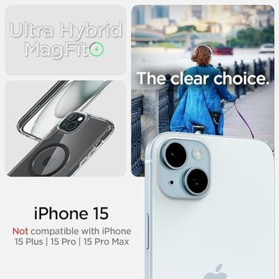 Чохол Spigen для iPhone 15, Ultra Hybrid MagFit, Carbon Fiber (ACS06805)