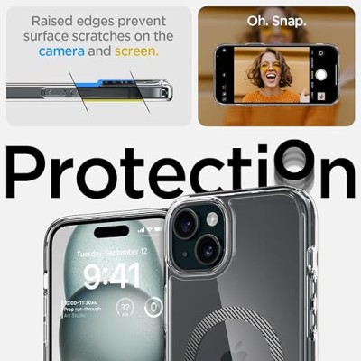 Чохол Spigen для iPhone 15, Ultra Hybrid MagFit, Carbon Fiber (ACS06805)