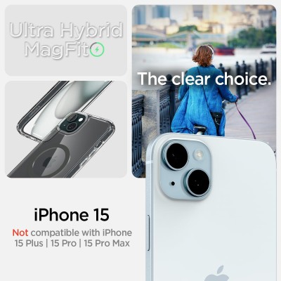 Чохол Spigen для iPhone 15, Ultra Hybrid MagFit, Graphite (ACS06804)
