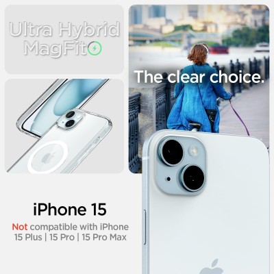 Чохол Spigen для iPhone 15, Ultra Hybrid MagFit, White (ACS06802)