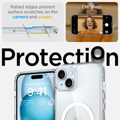 Чохол Spigen для iPhone 15, Ultra Hybrid MagFit, White (ACS06802)