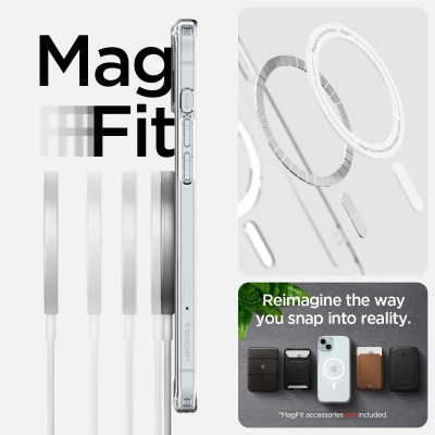 Чохол Spigen для iPhone 15, Ultra Hybrid MagFit, White (ACS06802)