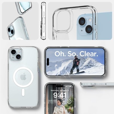 Чохол Spigen для iPhone 15, Ultra Hybrid MagFit, White (ACS06802)