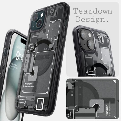 Чохол Spigen для iPhone 15, Ultra Hybrid MagFit, Zero One (ACS06806)